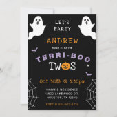 Halloween 2e Verjaardag Terri-Boo Twos Ghost Gothi Kaart (Voorkant)