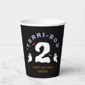 Halloween 2e Verjaardag Terri-Boo Twos Ghost Gothi Papieren Bekers (Achterkant)