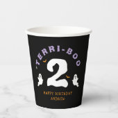 Halloween 2e Verjaardag Terri-Boo Twos Ghost Gothi Papieren Bekers (Voorkant)