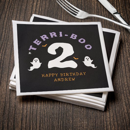 Halloween 2e Verjaardag Terri-Boo Twos Ghost Gothi Servet