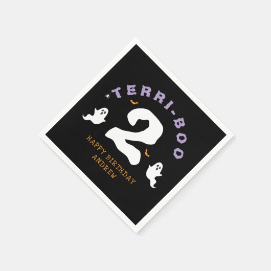 Halloween 2e Verjaardag Terri-Boo Twos Ghost Gothi Servet (Hoek)