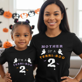 Halloween 2e Verjaardag Terri-Boo Twos Ghost Mothe T-shirt