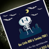 Halloween 2e verjaardag uitnodiging boek spooktacu