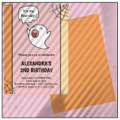 Halloween 2e verjaardag uitnodiging kleine boo sch