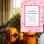 Halloween 2e verjaardag uitnodiging spooky roze
