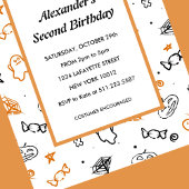 Halloween 2e verjaardag uitnodiging tweede geest