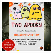 Halloween 2e verjaardag uitnodigingen leuke geeste