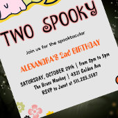 Halloween 2e verjaardag uitnodigingen leuke geeste