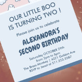 Halloween 2e verjaardag uitnodigingen schattig kle
