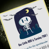 Halloween 2e verjaardag uitnodigingen schattig voo