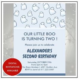 Halloween 2e verjaardag uitnodigingen tweede boek