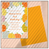 Halloween 2e verjaardagsuitnodigingen pompoen herf kaart