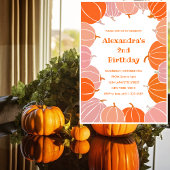 Halloween 2e verjaardagsuitnodigingen pompoen kind kaart