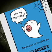 Halloween 2e verjaardagsuitnodigingen spooky boo kaart