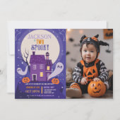 Halloween 2nd Ghosts Two Photo House Party achterv Kaart (Voorkant)