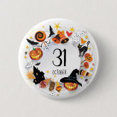 Halloween 31 OKTOBER BUTTON - "Treat or Trick" (Voorkant)