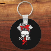 Halloween 31 oktober Moeder Spider Web Sleutelhanger (Voorkant)