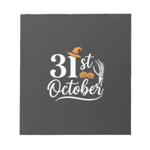 Halloween 31 oktober Pompoen Heksenhoed Ontwerp_1 Notitieblok