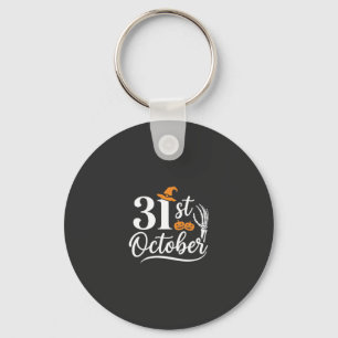Halloween 31 oktober Pompoen Heksenhoed Ontwerp_1 Sleutelhanger