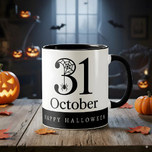Halloween 31 oktober Spider Web Tweekleurige Koffiemok