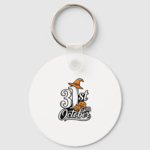 Halloween 31 oktober typografie shirt ontwerp_1 sleutelhanger