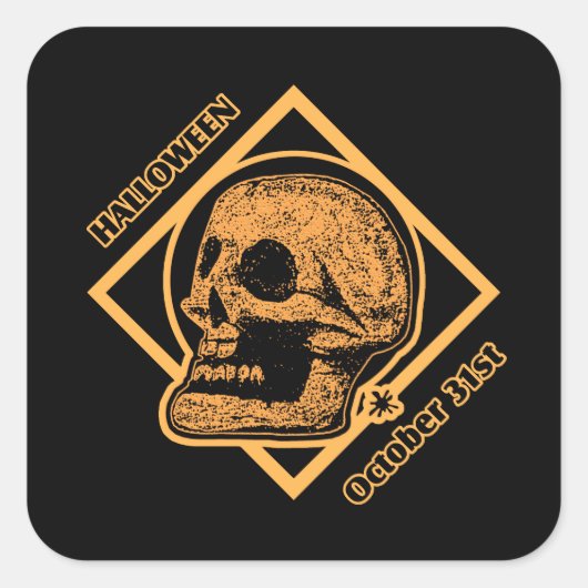 Halloween 31 oktober vierkante sticker (Voorkant)