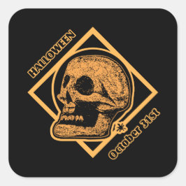 Halloween 31 oktober vierkante sticker