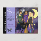 Halloween 3 heksen feestdagenkaart (Voorkant)