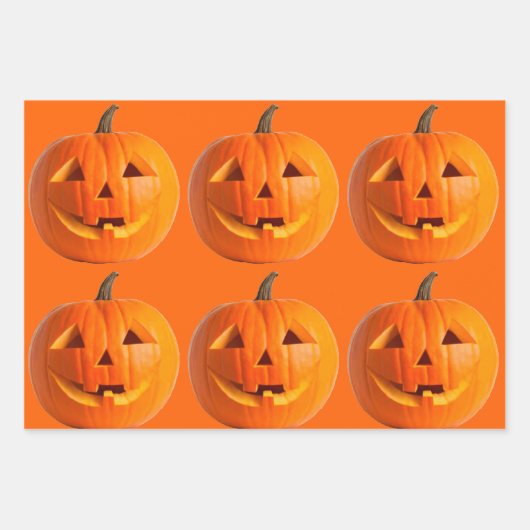Halloween 3-pack inpakpapier platte vellen (Voorkant 3)