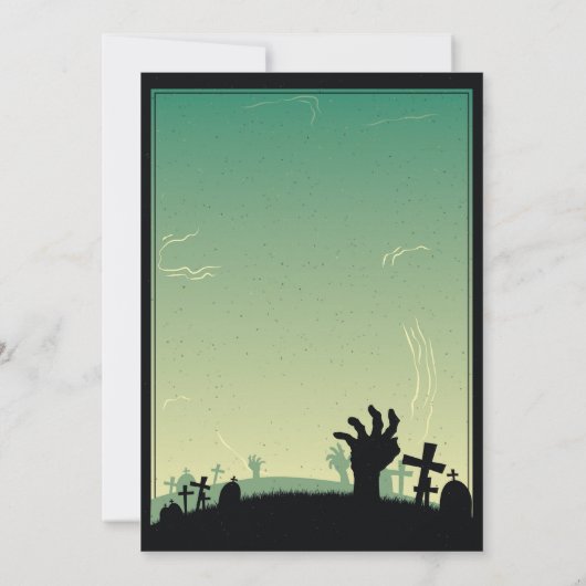 Halloween 3D Film Horror Party Uitnodiging (Achterkant)