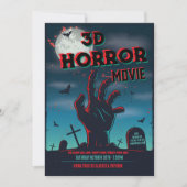 Halloween 3D Film Horror Party Uitnodiging (Voorkant)