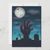 Halloween 3D Film Horror Party Uitnodiging (Achterkant)