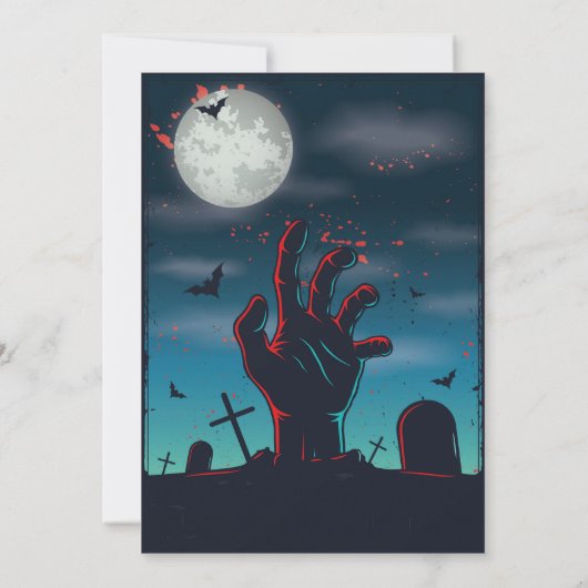 Halloween 3D Film Horror Party Uitnodiging (Achterkant)