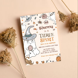 Halloween 3e Verjaardag Drie Geest Uitnodigingen