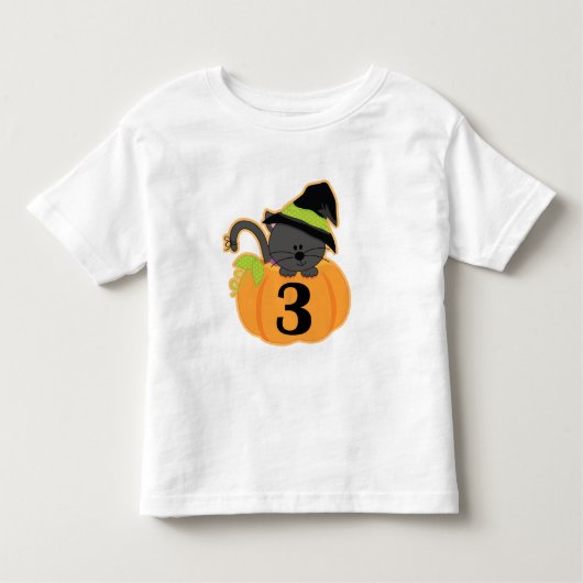 Halloween 3rd Birthday Pumpkin Kinder Shirts (Voorkant)