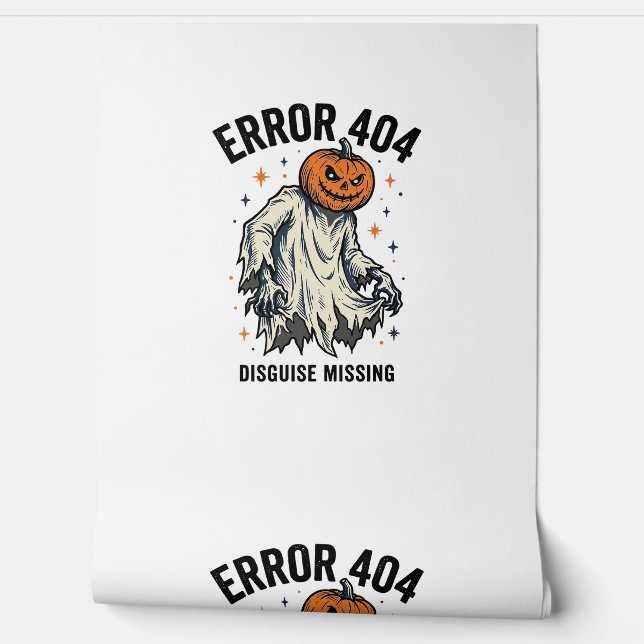 Halloween 404 Kostuum Pompoen Spook Fout Ontwerp_1 Behang (Afrollen)