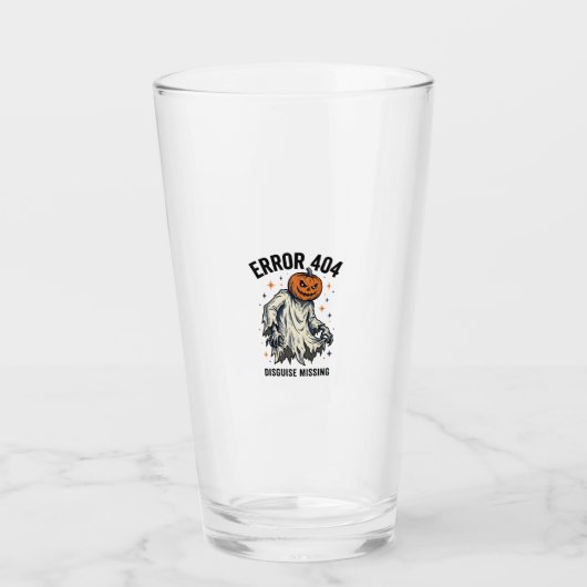 Halloween 404 Kostuum Pompoen Spook Fout Ontwerp_1 Glas (Voorkant)
