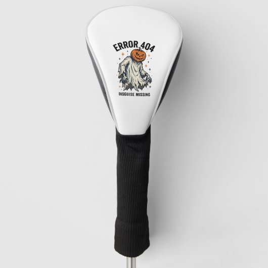 Halloween 404 Kostuum Pompoen Spook Fout Ontwerp_1 Golfheadcover (Voorkant)