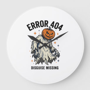 Halloween 404 Kostuum Pompoen Spook Fout Ontwerp_1 Grote Klok