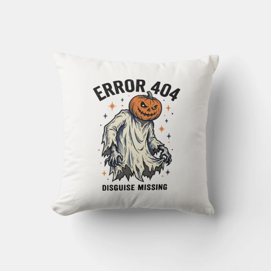 Halloween 404 Kostuum Pompoen Spook Fout Ontwerp_1 Kussen (Voorkant)