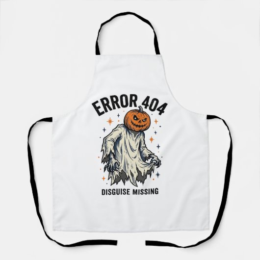 Halloween 404 Kostuum Pompoen Spook Fout Ontwerp_1 Schort (Voorkant)