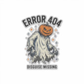 Halloween 404 Kostuum Pompoen Spook Fout Ontwerp_1 Sticker (Voorkant)