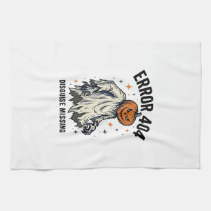 Halloween 404 Kostuum Pompoen Spook Fout Ontwerp_1 Theedoek