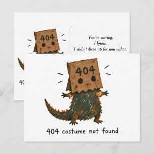Halloween 404 Kostuums Niet Gevonden Baardje Kunst Briefkaart