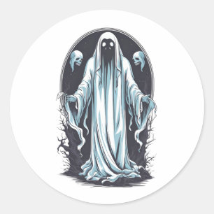 Halloween 4 spirit, schattige geest, spooks, eng1 ronde sticker