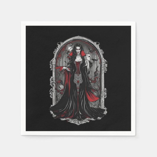 Halloween 4 vampier, eng monster, horror, plezier, servet (Voorkant)