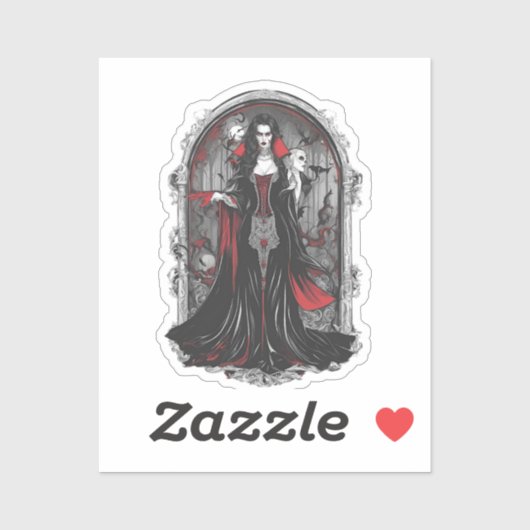 Halloween 4 vampier, eng monster, horror, plezier, sticker (Vel)