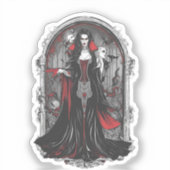 Halloween 4 vampier, eng monster, horror, plezier, sticker (Voorkant)