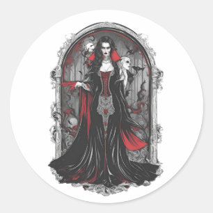 Halloween 4 vampier, plezier, monster, horror, t ronde sticker