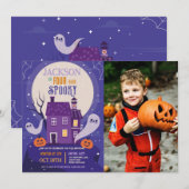 Halloween 4TH Ghosts Four House Party Foto Vier Kaart (Voorkant / Achterkant)